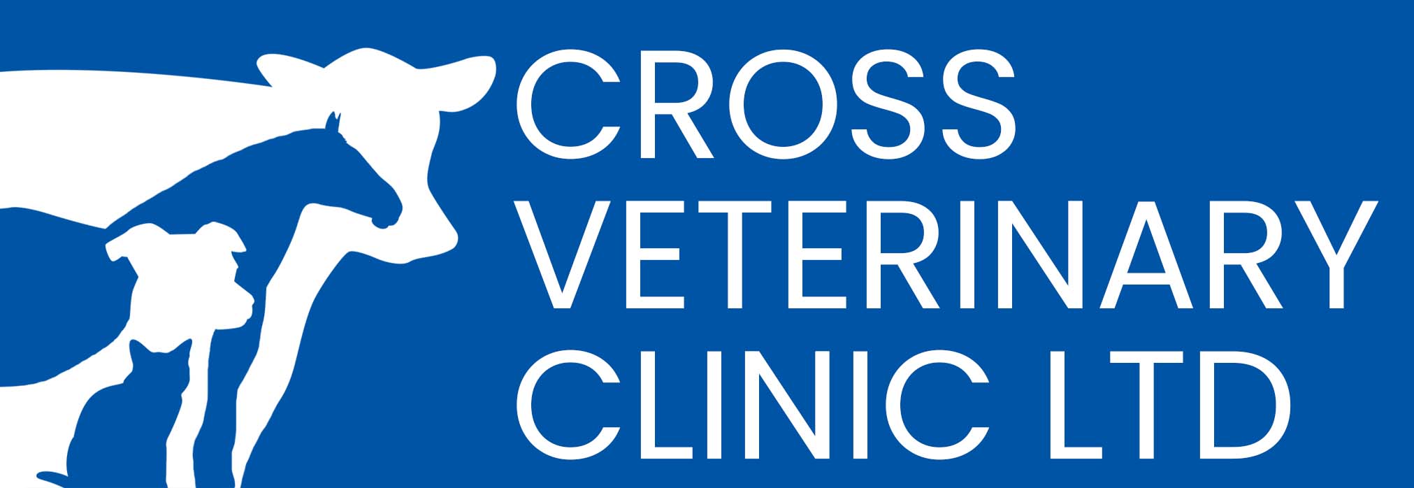 Cross Veterinary Clinic Ltd blue background