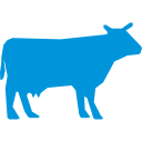 cow-silhouette blue icon